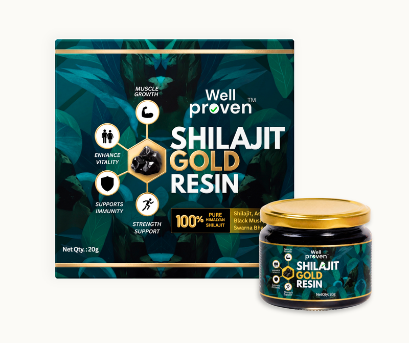Wellproven Shilajit Gold Resin | 20gm | 24k Gold