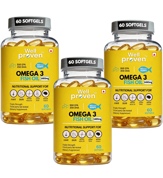 Wellproven Omega 3 | Triple Strength | Pack of 3