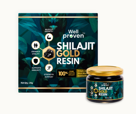 Wellproven Shilajit Gold Resin | 20gm | 24k Gold