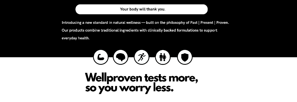 Your body will thank you. Wellproven tests more, so you worry less.